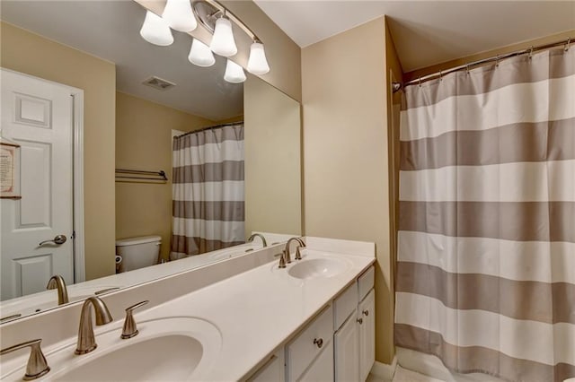 2515 Gadsen Walk, Duluth, GA 30097 - bathroom featuring double vanity and a shower with curtain