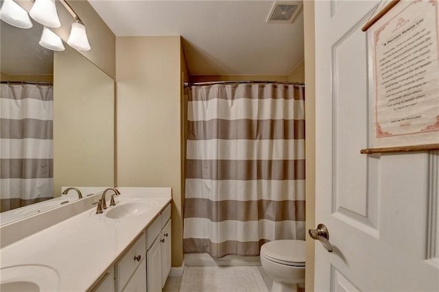 2515 Gadsen Walk, Duluth, GA 30097 - bathroom with double vanity and a shower with shower curtain
