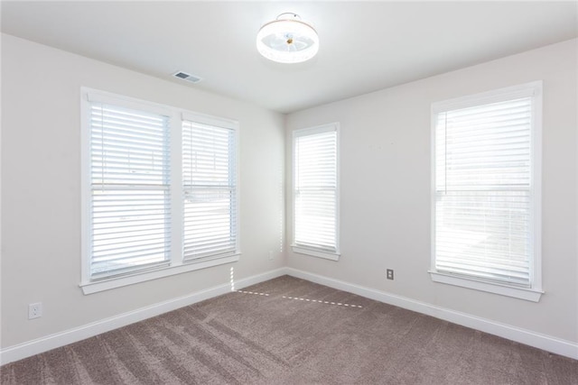 view of carpeted spare room