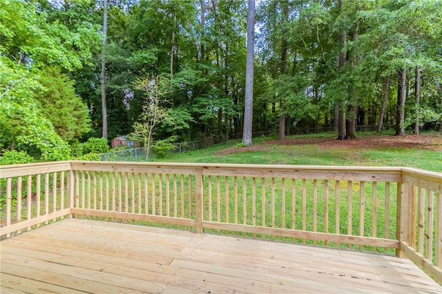 803 Cedar Lake Dr SE, Conyers, GA 30094 - wooden deck featuring a yard and view of scattered trees