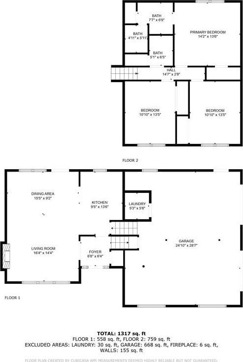 803 Cedar Lake Dr SE, Conyers, GA 30094 - floor plan / room layout