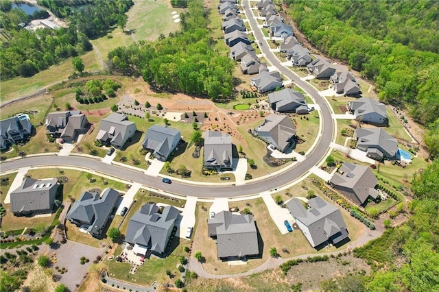 aerial view featuring a residential view