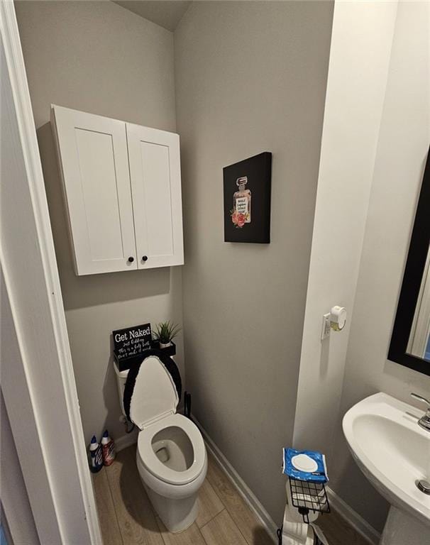 bathroom with sink and toilet