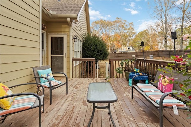 view of wooden deck