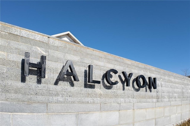 view of community sign