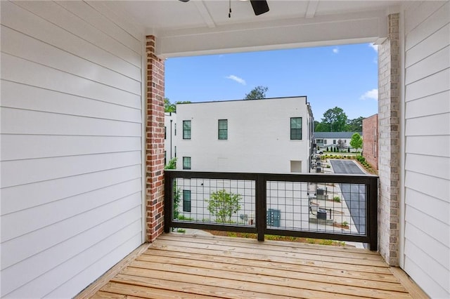 427 Burton Dr, Alpharetta, GA 30009 - wooden terrace with ceiling fan