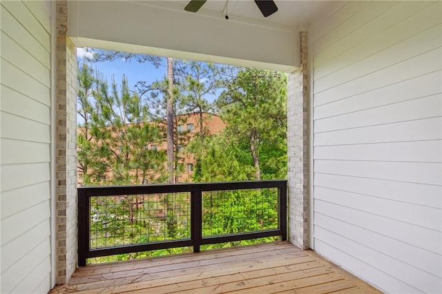 427 Burton Dr, Alpharetta, GA 30009 - wooden terrace with ceiling fan