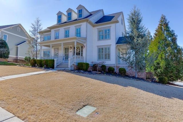 view of front of property with covered porch