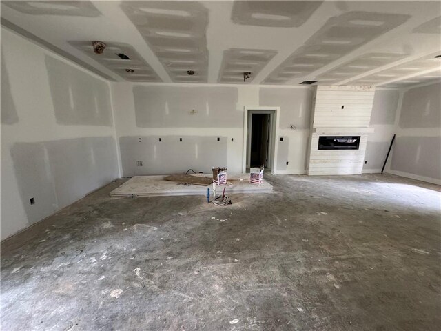 304 Cash Town Rd, Aragon, GA 30104 - unfurnished living room with a fireplace