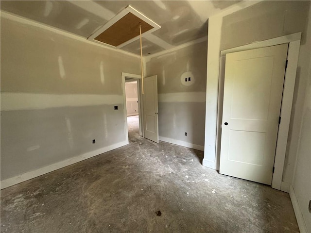 304 Cash Town Rd, Aragon, GA 30104 - unfurnished bedroom with attic access and concrete floors