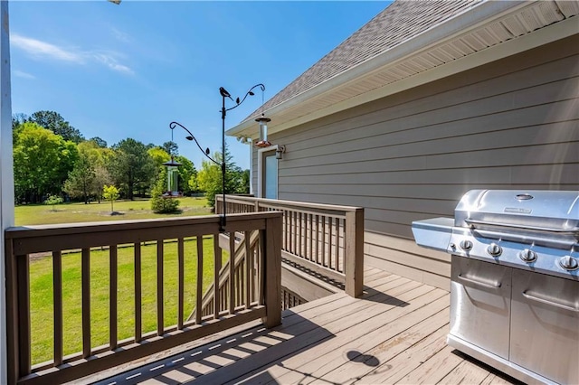 815 Spring View Ct, Covington, GA 30014 - deck featuring area for grilling and a lawn