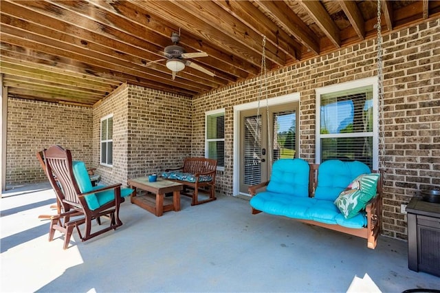 815 Spring View Ct, Covington, GA 30014 - view of patio with ceiling fan