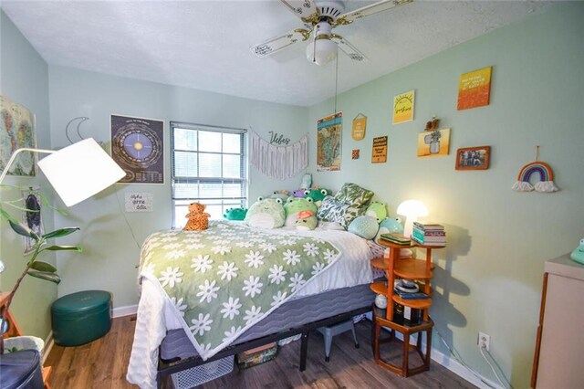1235 Riverside Dr Unit H3, Gainesville, GA 30501 - bedroom with a ceiling fan, baseboards, and wood finished floors