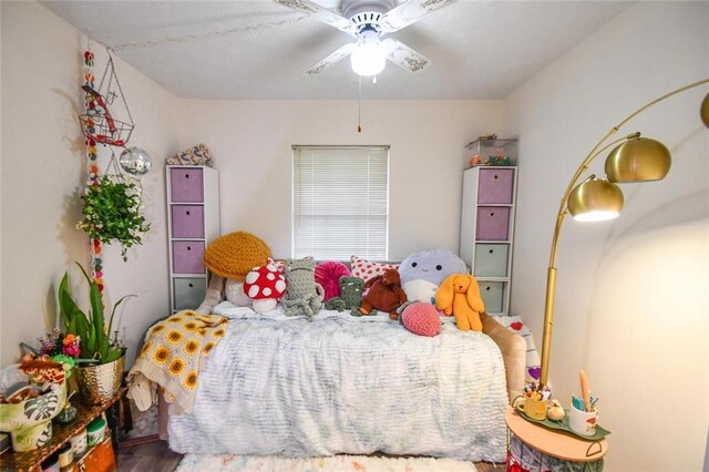 1235 Riverside Dr Unit H3, Gainesville, GA 30501 - bedroom with a ceiling fan and wood finished floors