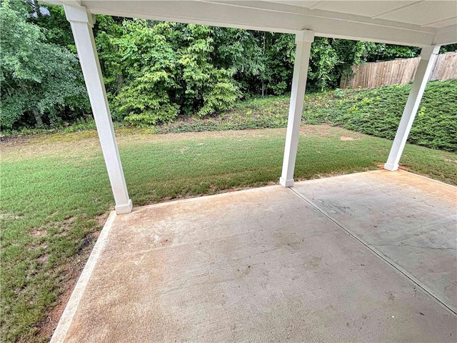 view of patio with fence