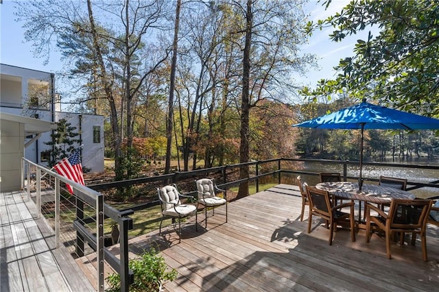 view of wooden deck