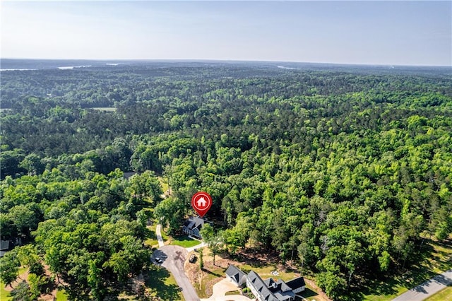 drone / aerial view of a forest
