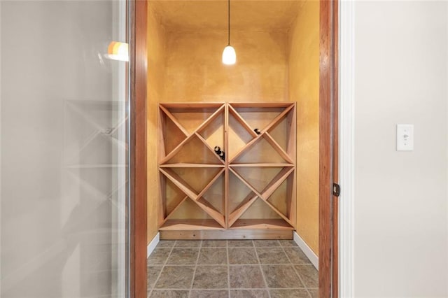 wine room with baseboards