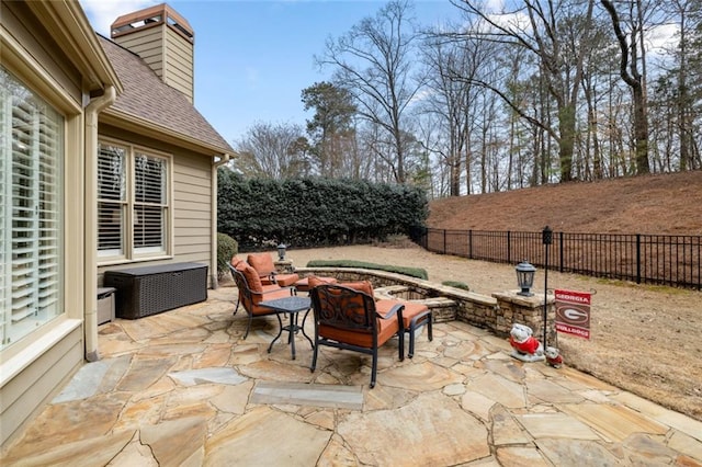 view of patio / terrace featuring a fenced backyard