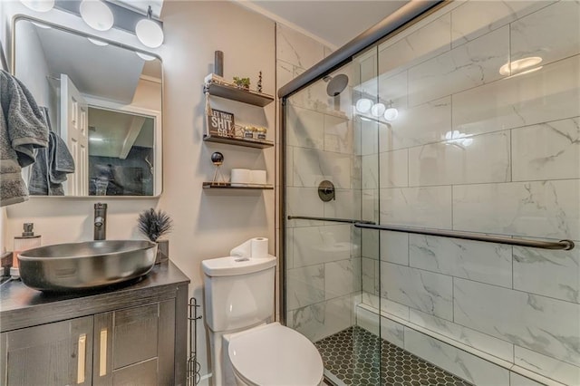323 Schoolhouse Rd, Rockmart, GA 30153 - full bathroom with vanity and a shower stall
