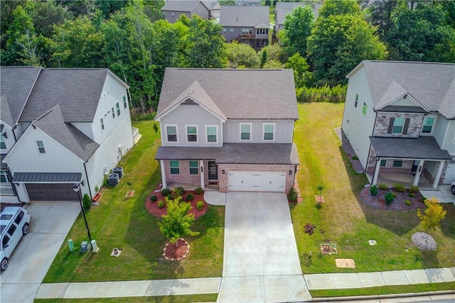 aerial perspective of suburban area