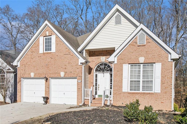 view of front of home featuring a garage