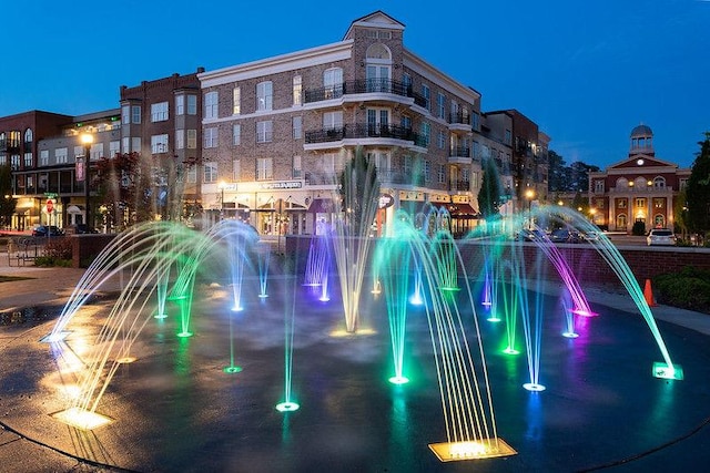 view of playground at night