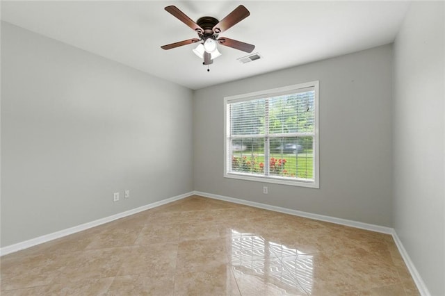 314 Spring Falls Dr, Lawrenceville, GA 30045 - spare room featuring a ceiling fan and light tile patterned floors