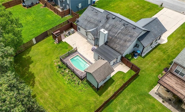 314 Spring Falls Dr, Lawrenceville, GA 30045 - aerial view of property and surrounding area with a pool
