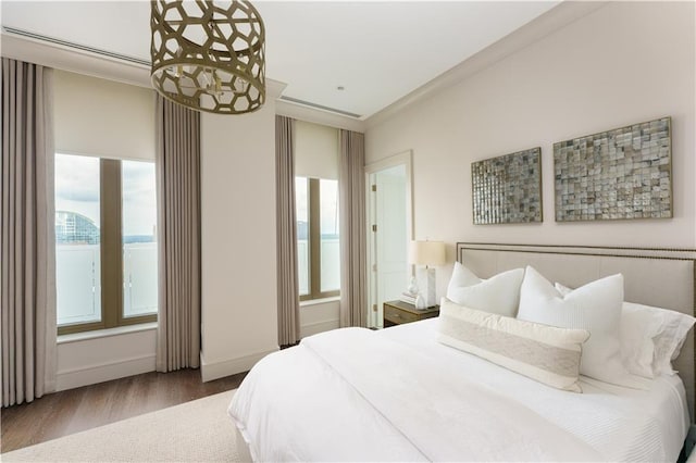 bedroom featuring hardwood / wood-style floors