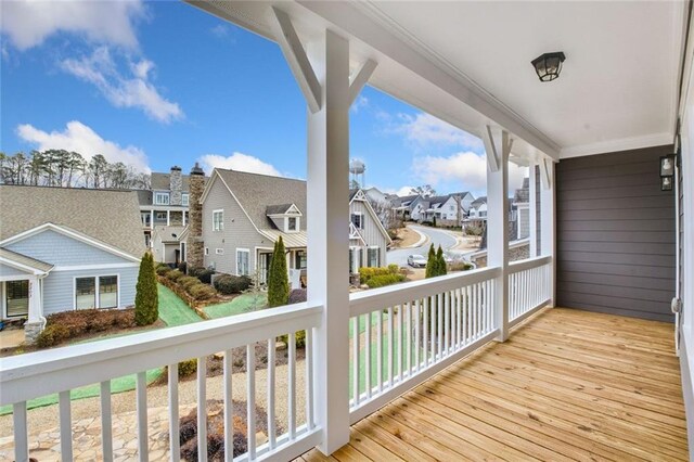2304 Isla Run, Woodstock, GA 30188 - wooden terrace with a residential view