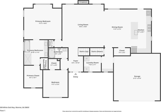 569 White Oak Way, Monroe, GA 30655 - floor plan
