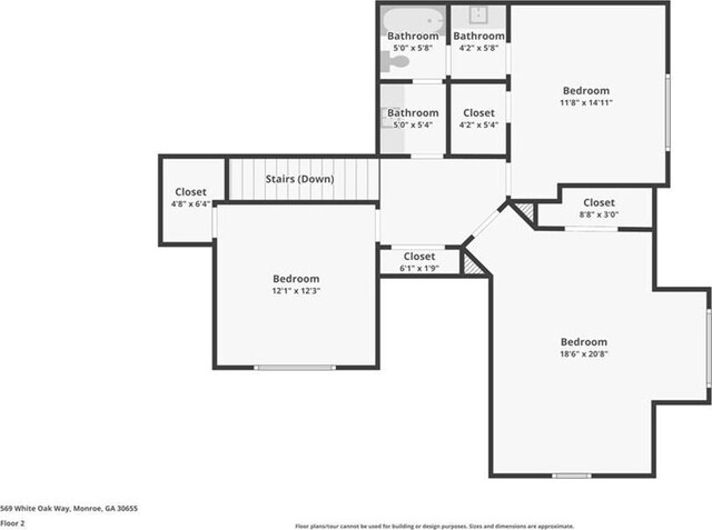 569 White Oak Way, Monroe, GA 30655 - floor plan