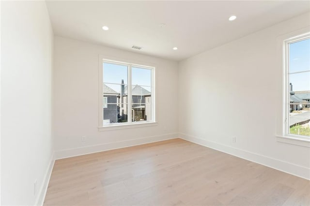 260 Guild Ln, Fayetteville, GA 30214 - empty room with recessed lighting, baseboards, visible vents, and light wood-style floors