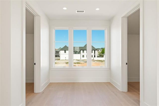 260 Guild Ln, Fayetteville, GA 30214 - spare room featuring recessed lighting, baseboards, visible vents, and light wood finished floors