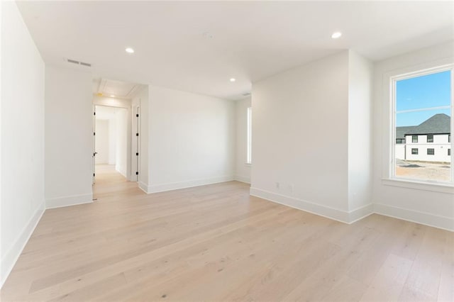 260 Guild Ln, Fayetteville, GA 30214 - empty room featuring recessed lighting, visible vents, a healthy amount of sunlight, and light wood-type flooring