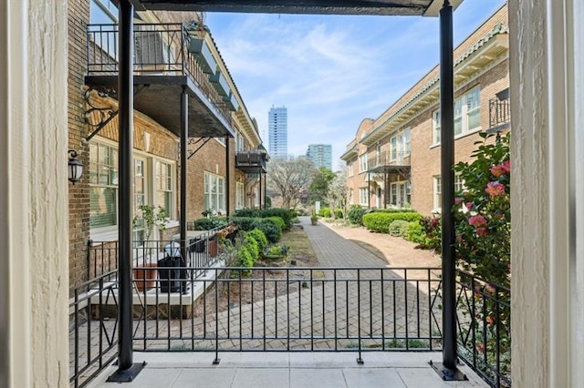 exterior space with a city view