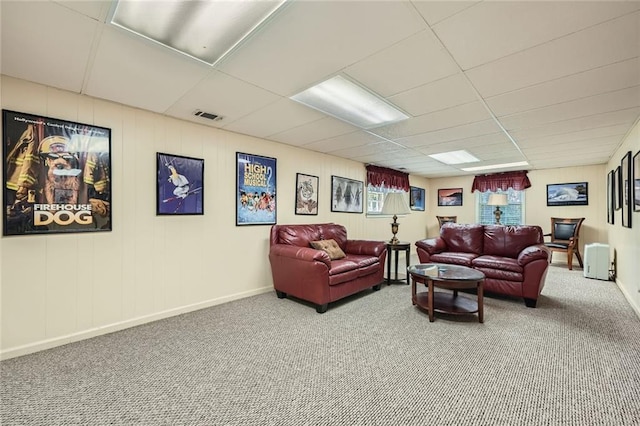 3592 Midvale Cv, Tucker, GA 30084 - living area with carpet, baseboards, and a drop ceiling