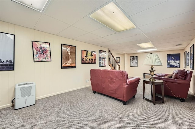 3592 Midvale Cv, Tucker, GA 30084 - carpeted home theater with a paneled ceiling and baseboards