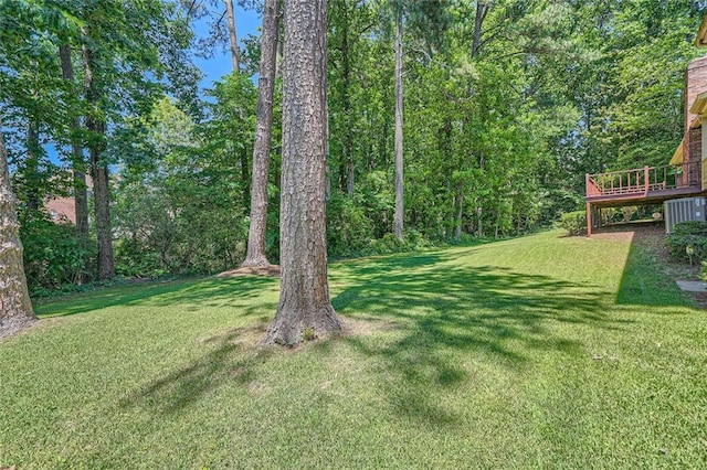 3592 Midvale Cv, Tucker, GA 30084 - view of grassy yard featuring a wooden deck