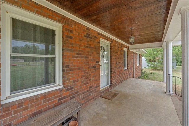 view of patio / terrace with a porch