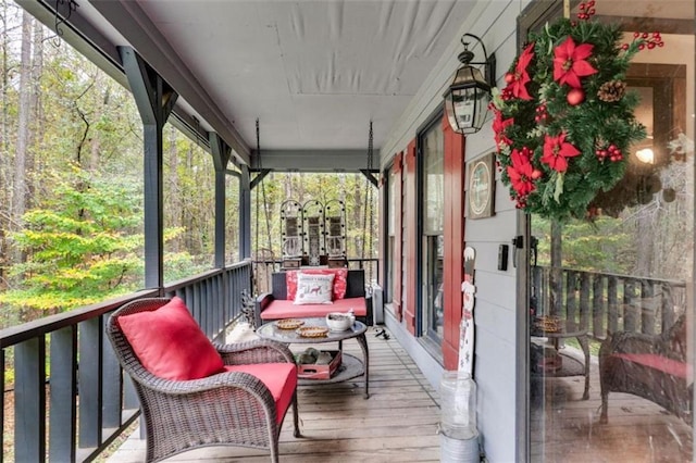 sunroom / solarium with a wealth of natural light