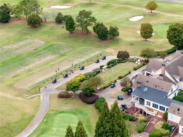 bird's eye view of a golf course
