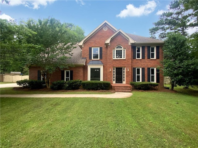 110 Wyngate Way, Fayetteville, GA 30215 - view of front of property featuring brick siding and a front lawn