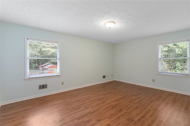 empty room featuring wood-type flooring and a wealth of natural light