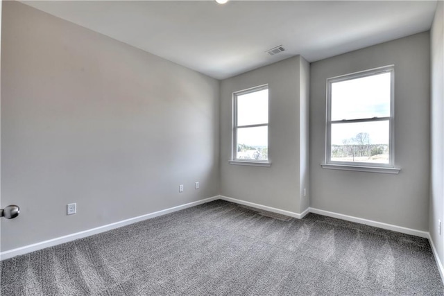 carpeted spare room with plenty of natural light