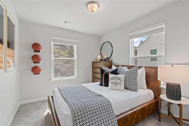 view of carpeted bedroom