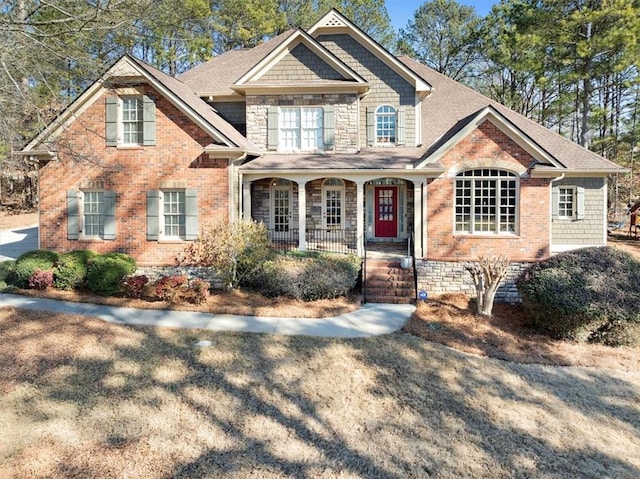 craftsman-style house featuring a porch