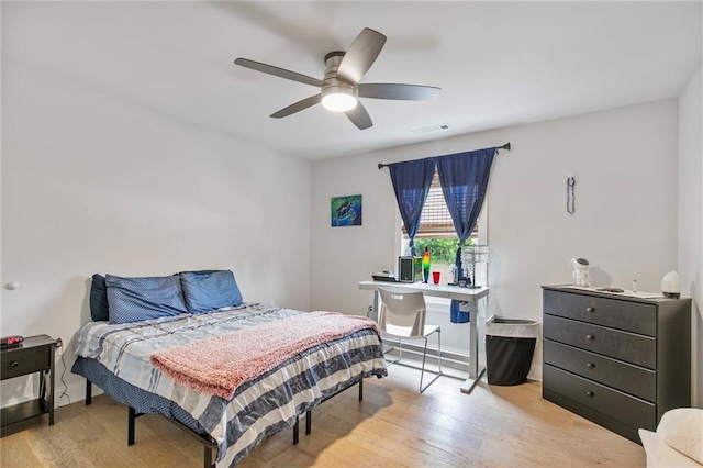 2241 N 16th Hwy, Whitesburg, GA 30185 - bedroom with wood finished floors and ceiling fan
