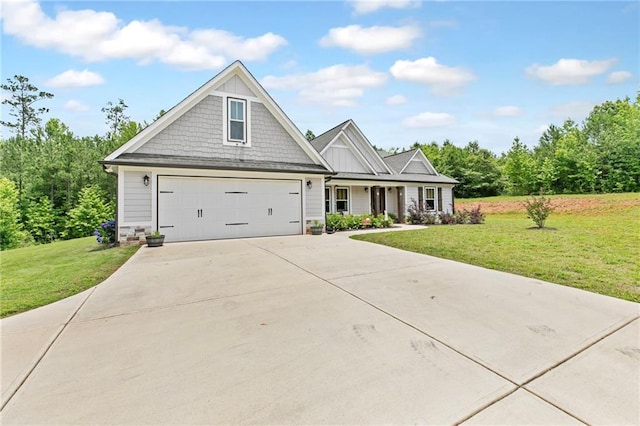 2241 N 16th Hwy, Whitesburg, GA 30185 - view of front of property featuring board and batten siding, concrete driveway, a front lawn, and stone siding